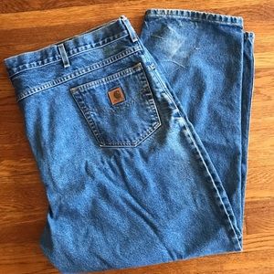 SOLD Carhartt jeans mens 50 x 30 distressed blue